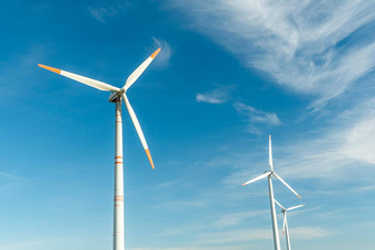绿色能源风涡轮机风涡轮机替代能源来源<strong>可</strong>再生能源来源权力一代<strong>发电机</strong>权力植物风农场风环境保护