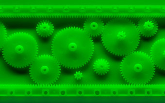 塑料齿轮编译绿色背景备用部分玩具背景图片