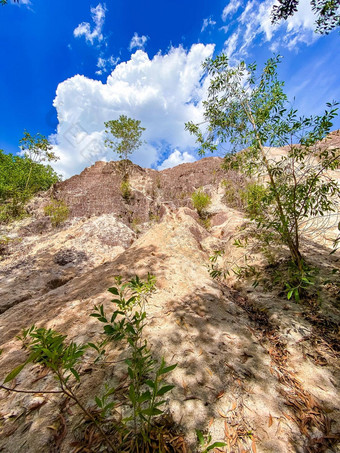 杂音离开mueang香惠沙子岩石形成那空Thammarat泰国