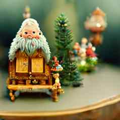 圣诞节装饰圣诞老人老人室内树孩子们玩具