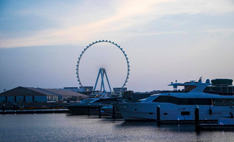 迪拜阿联酋视图最高的摩天轮世界因迪拜迪拜港户外