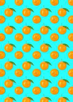模式无缝的新鲜的橙色Mandarines孤立的柔和的的客人