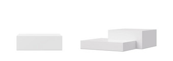 白色领奖台孤立的白色背景优雅的讲台上产品化妆品演讲模拟基座平台美产品空场景呈现