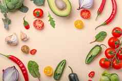 有创意的烹饪健康的有机食物概念背景使色彩鲜艳的水果蔬菜