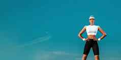 图像健身广告图片运动女孩横幅背景