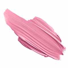 柔和的粉红色的美斯沃琪护肤品化妆化妆品产品样本纹理孤立的白色背景化妆涂抹奶油化妆品涂片油漆刷中风