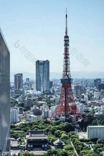 城市东京世界贸易中心建筑海边前