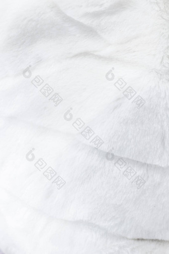 奢侈品白色皮毛外套纹理背景人工织物细节