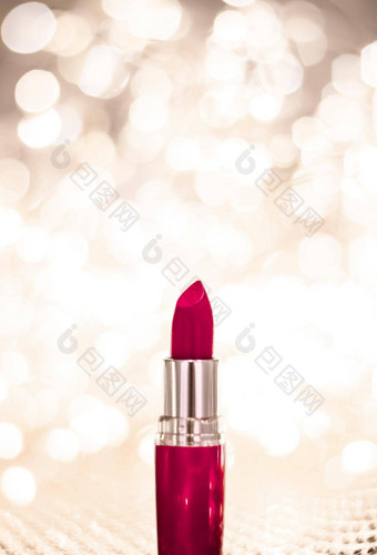 栗色口红金圣诞节年情人节一天假期闪闪发光的背景化妆化妆品产品奢侈品美品牌