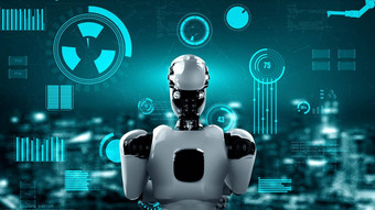 未来主义的机器人人工情报huminoid工业工厂