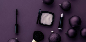 化妆化妆品产品集美品牌圣诞节出售促销活动奢侈品李子平铺背景假期设计