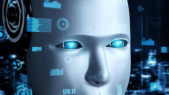 未来主义的机器人人工情报huminoid工业工厂