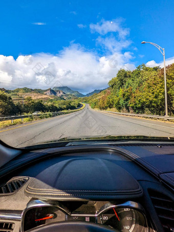 开车道路瓦胡岛夏威夷