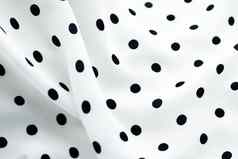 经典波尔卡点纺织背景纹理黑色的点白色奢侈品织物设计模式