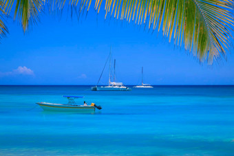 热带田园加勒比海滩帆船高峰卡纳多米尼加共和国