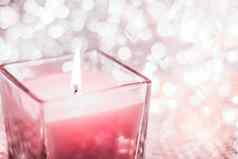 玫瑰芳香蜡烛圣诞节年闪闪发光的背景情人节一天奢侈品首页装饰假期季节品牌设计