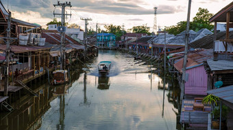 安帕瓦浮动市场泰国<strong>文化旅游</strong>目的地安帕瓦泰国