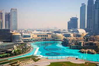 迪拜阿联酋拍摄最大购物购物中心世界迪拜购物中心图片迪拜塔<strong>哈利</strong>法塔湖集市巴哈尔派驻户外