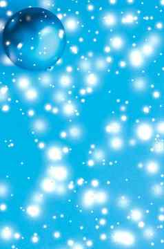 圣诞节装饰物蓝色的背景雪闪闪发光的奢侈品冬天假期卡
