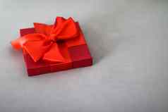 奢侈品假期红色的礼物盒子丝绸丝带弓圣诞节情人节一天装饰