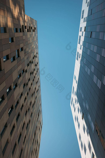 办公室住宅摩天大楼清晰的蓝色的天空商业真正的房地产现代业务城市区