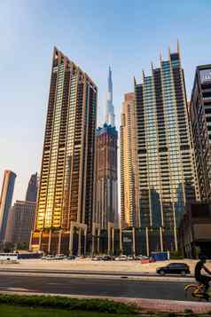 迪拜阿联酋迪拜塔哈利法塔最高的建筑世界包围现代建筑城市体系结构