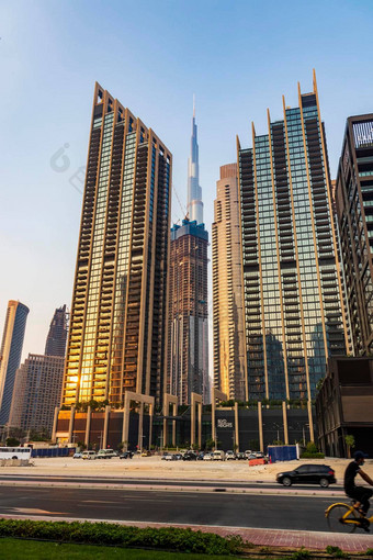 迪拜阿联酋迪拜塔哈利法塔最高的建筑世界包围现代建筑城市体系结构