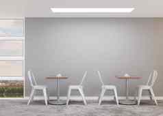 空灰色的墙现代咖啡馆模拟餐厅室内当代风格免费的复制空间广告横幅艺术作品图片文本设计空空间呈现