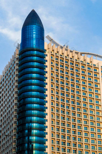 迪拜阿联酋现代建筑业务湾区在户外