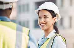 建筑工程师建设工人工程女人微笑动机财产愿景真正的房地产体系结构快乐发展员工领袖网站团队合作协作