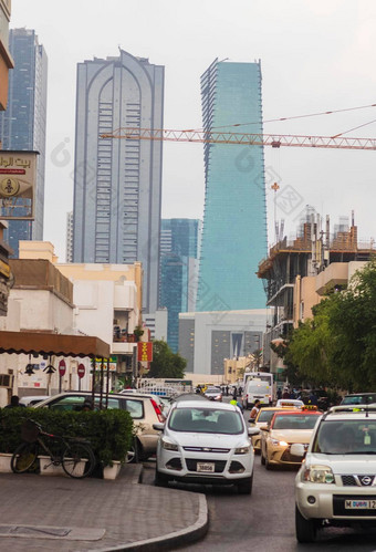 迪拜阿联酋忙街道萨特瓦区域街道