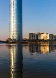 迪拜阿联酋迪拜塔业务湾穿越区域城市
