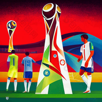 插图足球世界杯卡塔尔