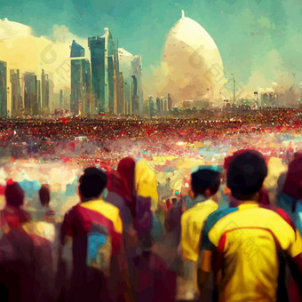 插图足球世界杯卡塔尔