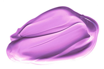 柔和的紫色的美斯沃琪护肤品化妆化妆品产品样本纹理孤立的白色背景化妆涂抹奶油化妆品<strong>涂片</strong>油漆刷中风