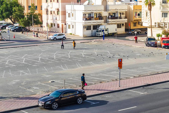 迪拜阿联酋小镇区城市布尔迪拜街道
