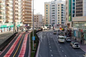 迪拜阿联酋小镇区城市布尔迪拜街道