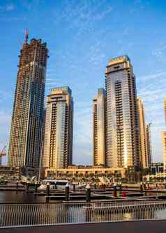 迪拜溪港口发展伊玛尔阿联酋在户外