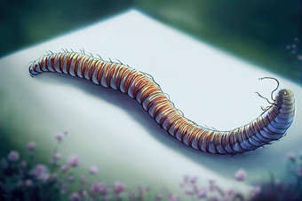 可怕的大花园蠕虫蚯蚓蠕虫蛇一般的蠕虫蠕虫白色