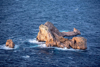 美丽的海滩高峰castellar圣诞老人艾格尼丝电晕巴利阿里群岛岛屿西班牙