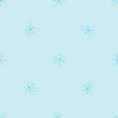 手画雪花圣诞节无缝的模式微妙的飞行雪片粉笔雪花背景可爱的粉笔handdrawn雪覆盖不错的假期季节装饰