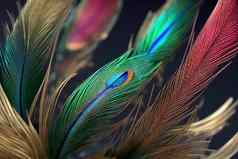 孔雀羽毛背景摘要风格背景古董自然模式羽毛模式异国情调的鸟