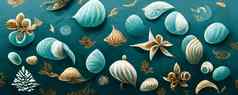 海洋模式贝壳海洋生活细节