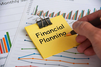 金融规划文本黄色的记事本金融数据分析背景金融规划概念