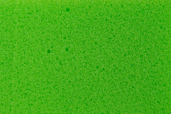 纹理绿色海绵洗菜特写镜头多孔表面
