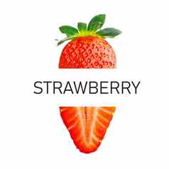 有创意的布局使草莓白色背景平躺食物概念
