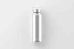 热体育运动水瓶呈现白色空白模型