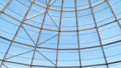 水平垂直行梯形背景体系结构圆顶结构