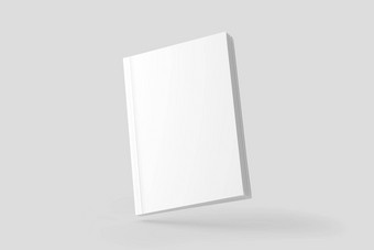 平装书封面白色空白呈现模型