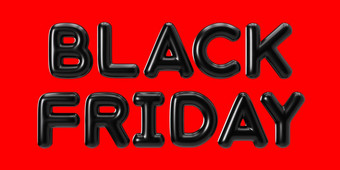 黑色的星期五文本孤立的红色的背景箔气球信减少特殊的提供好价格交易购物时间黑色的星期五出售折扣呈现